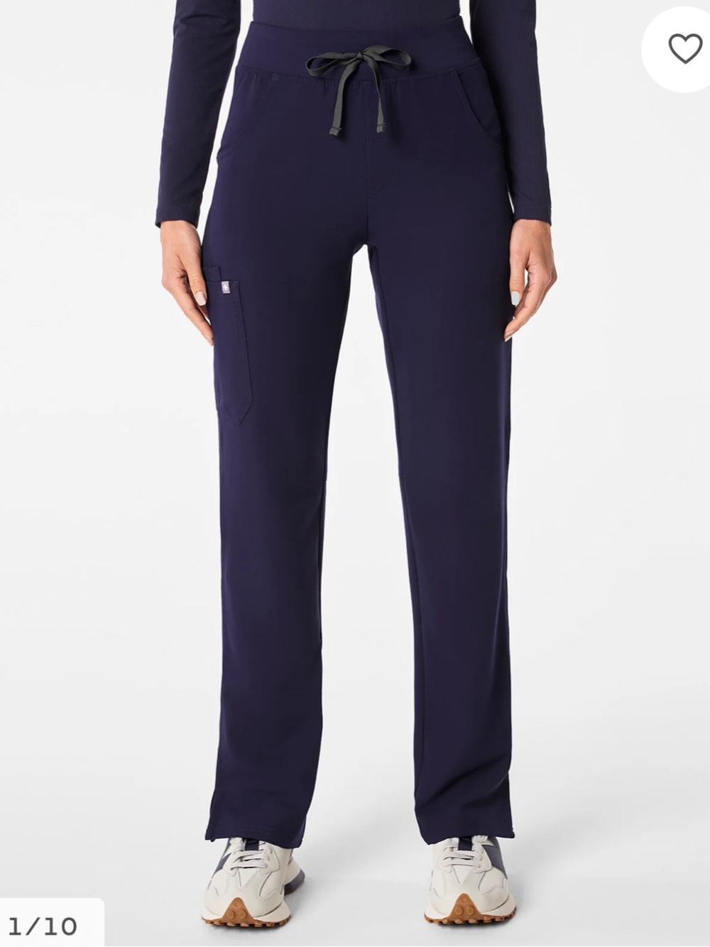 FIGS Women’s Kade High-Rise Straight Leg Scrub Pants Navy Blue Size Small